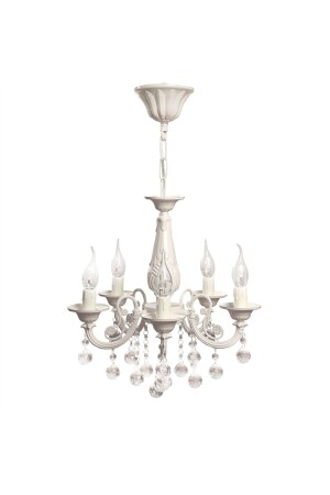 Defne 5-Piece Cast Stone Cream Chandelier 36224 - Berk Avize
