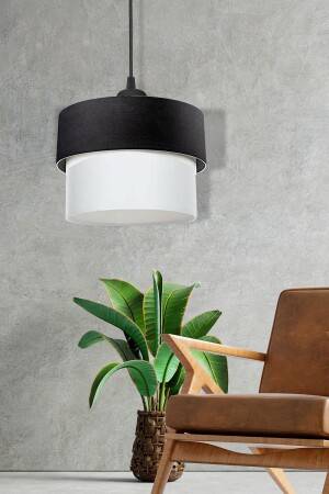 Deko Pasta 25' Black and White Pendant Lamp Chandelier EV-223 - EvLight