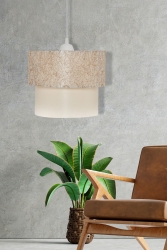 Deko Pasta 25' Gold String White Pendant Lamp Chandelier EV-223 - EvLight