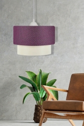 Deko Pasta 25' Purple White Pendant Lamp Chandelier EV-223 - EvLight