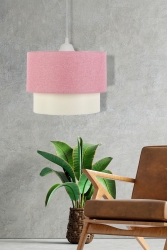 Deko Pasta 25'lik Pembe Beyaz Sarkıt Avize EV-223 - EvLight