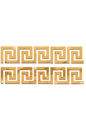 Dekor-Labyrinth-Bordüre, 60 Stück, 7 x 7 Plexiglas, dekorative goldfarbene Spiegel-Eingangsbordüre - 3