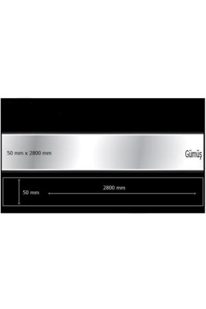 Dekoratif Aynalı Pleksi Şerit Süs Gümüş 50 Mm X 2800 Mm Mobilya Dolap Süsü EYM4356577765 - EYM