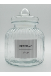 Dekoratif Cam Deterjan Kavanozu-kutusu 3,5litre jesse000600 - jesse home