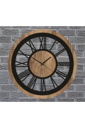 Dekoratif Modern Ahşap Duvar Saati (42 Cm) neu-art saat5 - kanvasnes