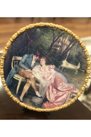 Dekoratif Romeo&juliet2 Ahşap Sunum Tepsi 28cm Gl999 Glh042 - GaleriaHome