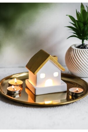 Dekoration Goldhaus Zuhause (mit Kerzengeschenk) - Lalezen Home