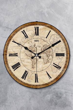 Dekorative Echtglaskuppel-Wanduhr mit geräuschlosem Mechanismus, 36 cm - Emores
