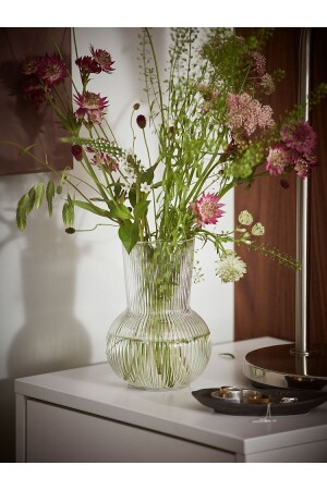 Dekorative Vase, kleine Karaffe, 17 cm, klares Glas - Ikea