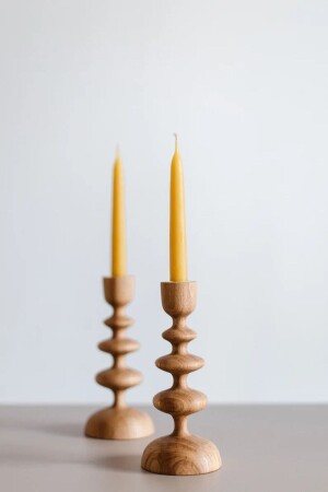 DEKORATIVER KERZENHALTER AUS HOLZ, EINZELNER BUCHENBAUM - Rabo Craft