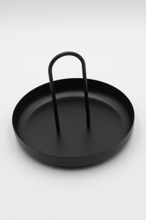Dekorativer Teller und Schüssel aus schwarzem Metall, Schlüsselanhänger, Make-up-Organizer, Badezimmer-Organizer, Snackhalter 124855 - Fiyakalı Ürünler Atölyesi