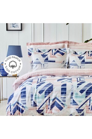 Delfi Purple 100% Cotton Double Duvet Cover Set 200. 19. 01. 0028 - Karaca Home