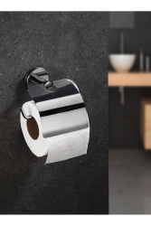 Delmeye Son Yapışkanlı Tuvalet Kağıtlığı Wc Kağıtlık Tutucu Krom Yk-703 2308221500 - Sas Haus