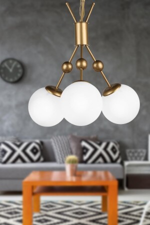 delph 3. Chandelier with Antique White Glass BEG1151BEG03 - Begüsa