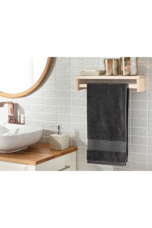 Deluxe Cotton Low Twist Face Towel 50x90 Cm Anthracite 10033980 - English Home