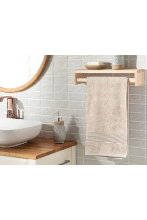 Deluxe Cotton Low Twist Face Towel 50x90 Cm Beige 10033980 - English Home