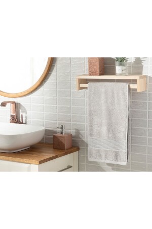 Deluxe-Gesichtshandtuch aus Baumwolle mit niedriger Drehung, 50 x 90 cm, Grau, 10033980 - English Home