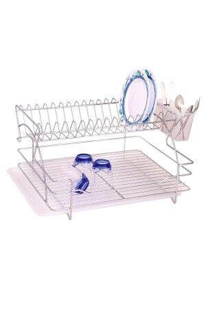 Deluxe Metal Two-Tier Dish Rack ECE METAL DELUX TWO-TIER DISH RACK - Ece