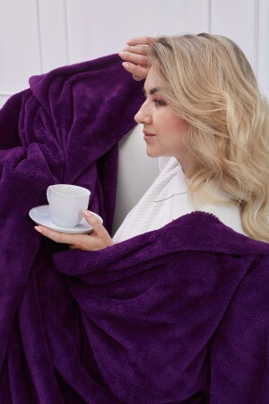 Deluxe Wellsoft Blanket Purple Double 200x220 cm 152-21-002 - Mislina Home