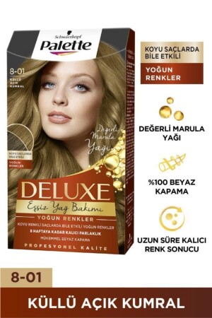 Deluxe Intense Colors 8-01 Ashy Light Brunette - Palette