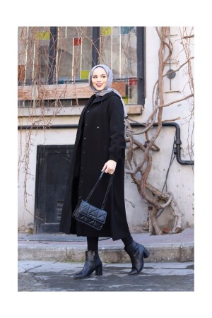 Denim Hooded Cap- Denim Topcoat/ BLACK - Vellichor