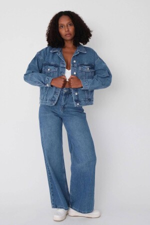 Denim Jacket with Pockets C8345-m2 - Addax