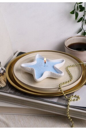 DENİZ YILDIZI MODEL Mumluk Renkli İnci Toz Mum 100gram - Lalezen Home