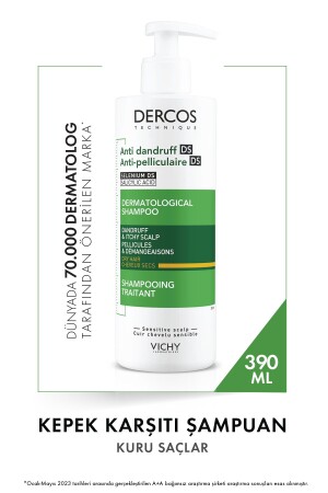 Dercos Anti-Dandruff Shampoo 390ml - Dry Hair - Vichy