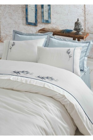 Derin Organic 200*220 Bettbezug. Stecker. C.K Blau 55NVRDRNKR - Ecocotton