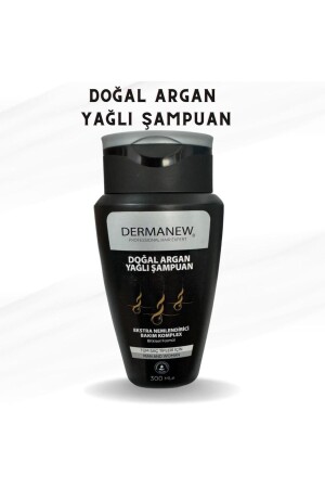 شامبو زيت من آرگان - للقضاء على الشعر والشعر الضعيف - الشامبو لإصلاح وتعزيزه - Dermanew Hair
