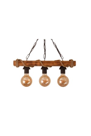 Design 3-Piece Rustic Nigrum Wooden Chandelier with Rope HUMAAVZ00111213 - HÜMA