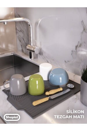 Design Dish Drying Mat Silicone 30*40 Cm Large Size - Shopist