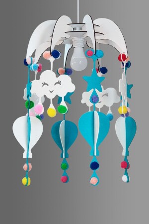 Design Otto Dream Light Decorative Children's Room Chandelier Baby Room Chandelier Blue design_otto_dream_light_mavi - Mingitav