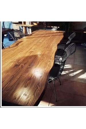 Design Wooden Log Dining Table-Bench-Study Table - Mfg Ahşap