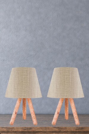 Design Wooden Three Leg Lampshade Honey Color Kabma Textured Headboard 2 Pieces - Art