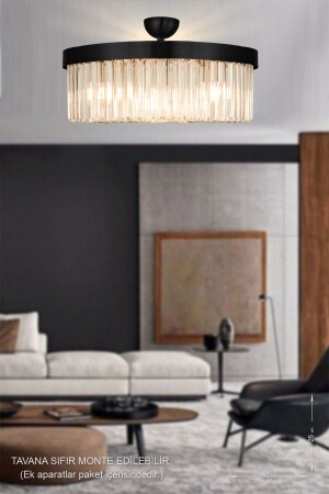 Desina 50' Crystal Stone Luxury Chandelier - (black) PY-300-50 - Avizemoda