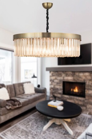 Desina 60' Crystal Stone Luxury Chandelier - (Tumbled Finish) PY-300-60 - Avizemoda