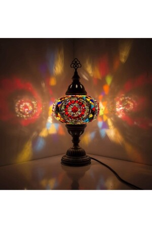 Desktop Authentic Mosaic Lamp Bohemian Lampshade DEZNO2125 - DezHome