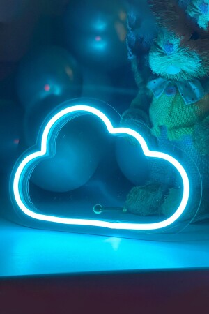 Desktop Small Cloud Shaped Neon LED Light Table for Children's Room 20 X 14 Cm TBM-1318 - vinyuup