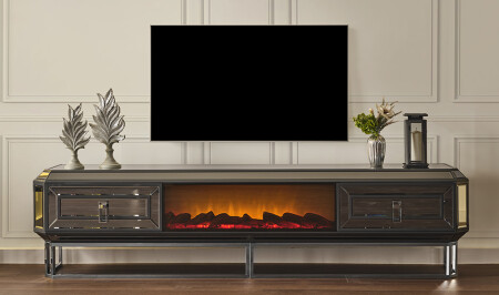 Despina TV Unit with Fireplace - Cadde Yıldız