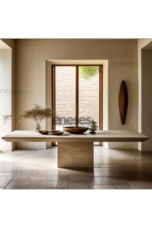 Destan Traverten Masa 180x90 - Eneses