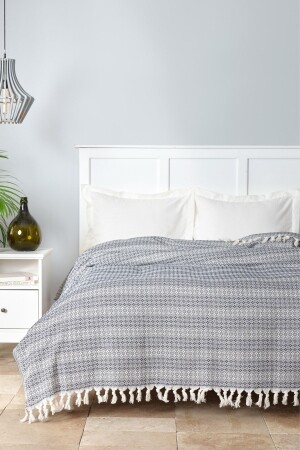 Destina Navy Blue Double Multi-Purpose Cover - Karaca Home