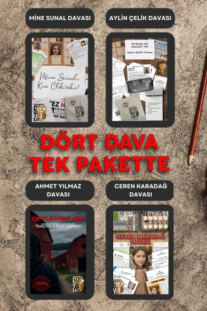 Detective Game - Murder Game - Detective Game - Box Games - Set of Four - Taş Group