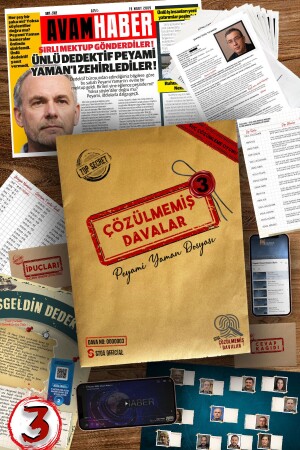Detektivspiel Mordlösebox-Spiele Peyami Yaman Falldetektivspiel Puzzle Wer ist der Schuldige? - Çözülmemiş Davalar