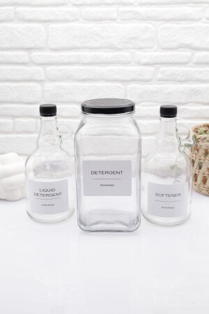 Detergent Jar 3000ml-gallon Softener Bottle 1000ml-gallon Liquid Detergent Bottle 1000ml Glass zeze00074 - zezedesing