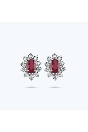 Diamant-Rubin-Ohrringe - Altınbaş