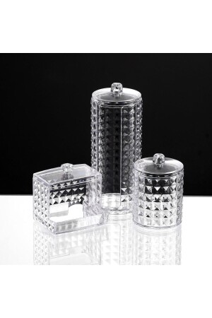 Diamond 3-Piece Multi-Purpose Makeup Organizer Set Ck1041 - Şans Plastik