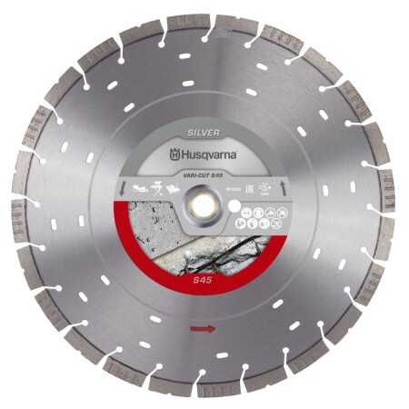 Diamond blade for reinforced concrete HUSQVARNA VARI-CUT S45 450x25.5 - Husqvarna Construction
