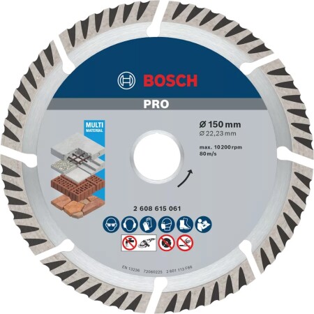 Diamond cutting disc BOSCH Universal 150x22.23mm - Bosch Accessories