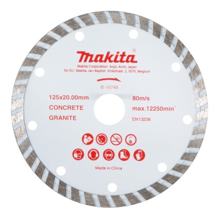 Diamond cutting disc MAKITA B-16748 125x20mm - Makita Accessories